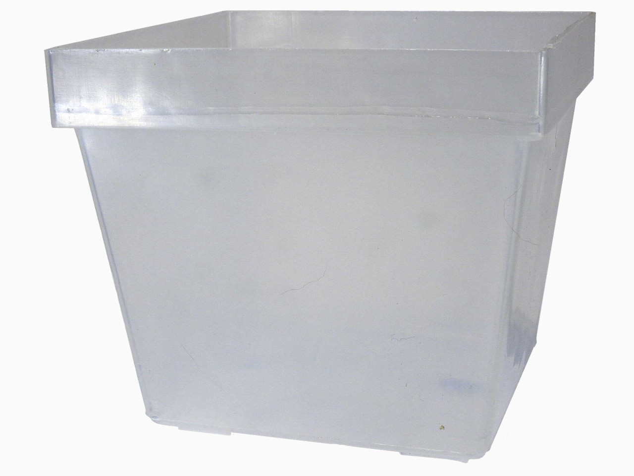 square pot, clear, 10cm